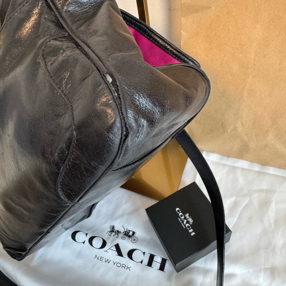 Coach Poppy Black Leather Handbag - Picture 12 of 12